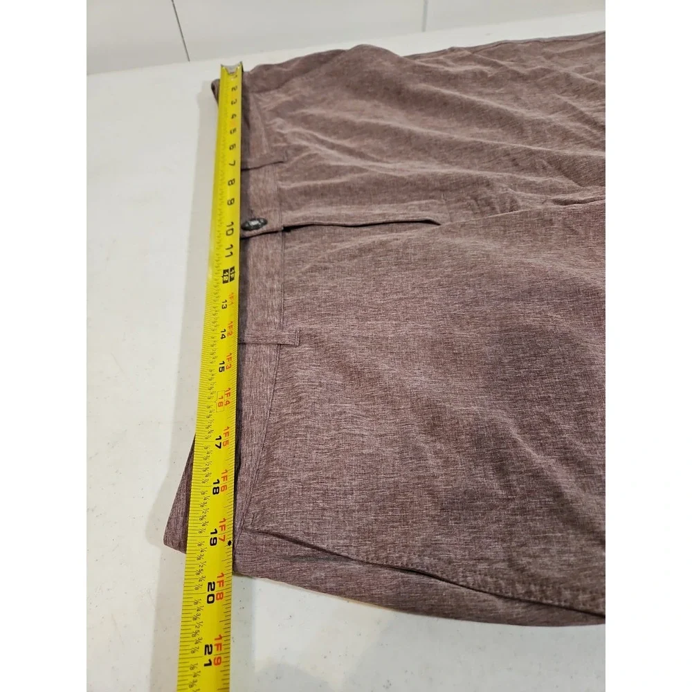 BKE Hybrid shorts mens size 36x23 athletic fit Maroon travel casual shorts(1093